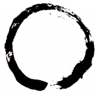 The Zen meditation symbol shows the secret technique