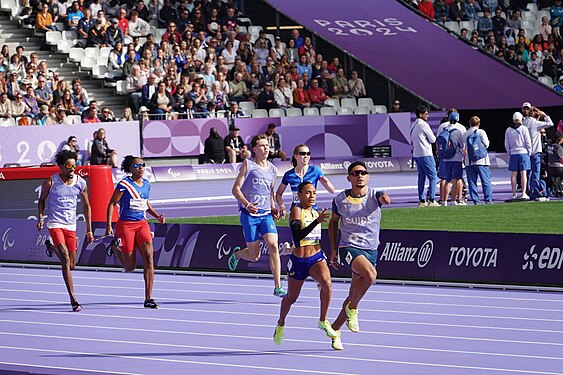 Paralympics Paris_2024 visually impaired sprinters and their accompanying guides