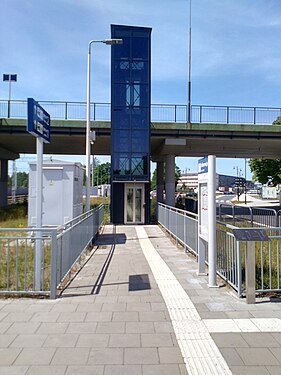 Tactile paving at Ustka train station