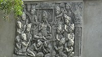 Sculptures at the Archaeological Museum, Amaravati (a copy of the relief in the Indian Museum in Kolkata)