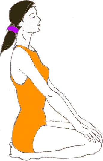 chakra yoga - vajrasana - the thunderbolt posture