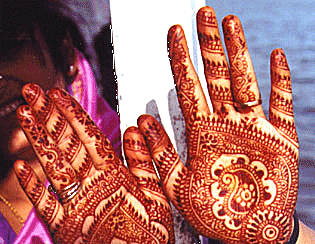 Henna hands, Energy Enhancement Meditation Course, Alternative Indian Holiday Retreats, Sacred Dance and Alternative Holidays in Majorca